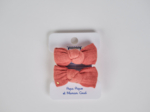 Small Elastics bows gaze pois or rose blush
