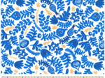 Cotton fabric passion bleue
