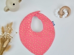 bandana bib feuillage or rose