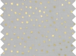 Coupon tissu 50 cm grey gold star