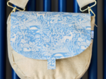 Flap of small shoulder bag toile de biche
