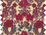 Coated fabric coquelicot rouge