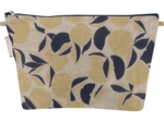 Cosmetic bag with flap citrons dorés