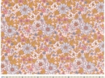 Coated fabric ex2356 vintage floral mustard