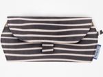 Glasses case striped  ivory navy