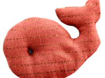 Whale clip coral lurex gauze