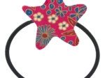 Pony-tail elastic hair star badiane framboise