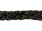 Plait hair slide glitter black