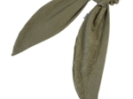 Long tail scrunchie khaki lurex gauze