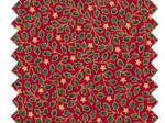 Cotton fabric red and gold holly ex1108