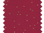 Cotton fabric ex2269 gaze pois or grenat