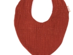 bandana bib lurex terracotta gauze