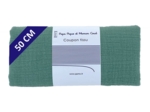 Coupon tissu 50 cm sage green gauze