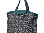 Tote bag with a zip jurassic dino marine
