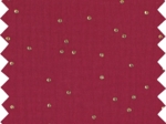 Cotton Fabric ex2269 gaze pois or grenat