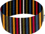 Stretch jersey headband  rayé noir ocre vert e3
