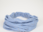 Headscarf headband- child size gaze pois or bleu baltique