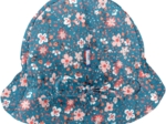Sun Hat for baby fleuri nude ardoise