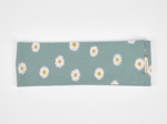 Stretch jersey headband  ribbed mint daisy