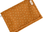 Compact wallet caramel golden straw