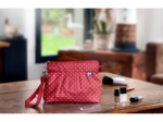 Pleated clutch bag red spots