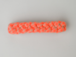 Plait hair slide neon orange gingham