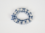Mini Scrunchie navy embroidered gingham