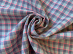 Cotton fabric ex2620 neon pink almond checks