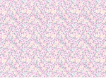 1 m fabric coupon pink and green flowers