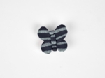 Butterfly hair clip striped silver dark blue