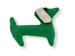 Basset hound hair clip bright green