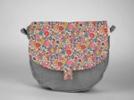 Flap of small shoulder bag mille et une fleurs
