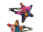Star hair-clips hippie fleurie