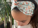 Jersey Crossed Headband Child vert bohème
