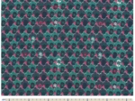 Coated fabric fuchsia green geometrical flowers ex1072