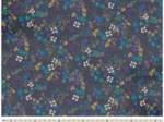 35cm coated fabric coupon ex2340 blue green mini floral