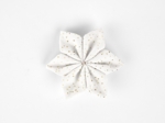 Star flower hairslide white sequined