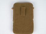 Quilted phone pocket brown large corduroy