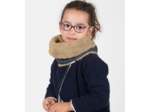 Children fur scarf snood gaze pois or marine