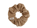 Small scrunchie gaze pailletée camel