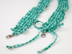 Ruffled phone strap green mint gingham