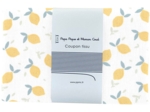 1 m fabric coupon yellow and white citrus