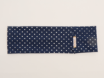 Stretch jersey headband  pois blanc marine