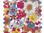 35cm coated fabric coupon tutti fleuri