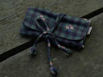 Jewelry pouch tartan fleuri