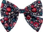 Bow tie hair slide camelias rubis
