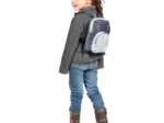 Children rucksack striped blue gray glitter