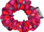 Mini Scrunchie pompons cerise