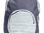 Children rucksack striped blue gray glitter