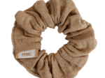 Small scrunchie gaze pailletée camel